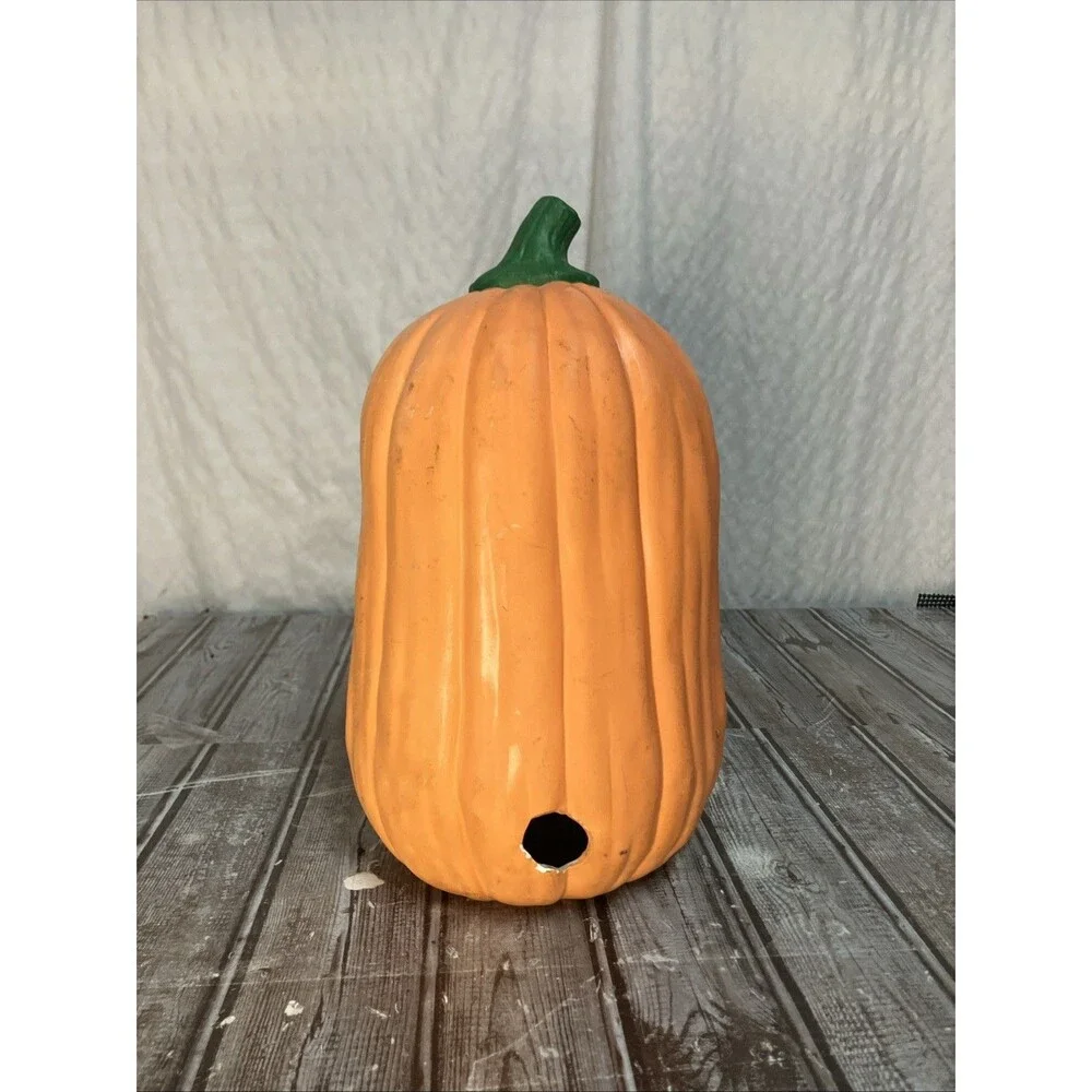 VTG 1980’s 12” Scioto Ceramic Halloween Pumpkin Jack O Lantern Candle Cover Mold